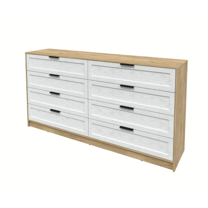 Kомод Тренд КТ-К197 (Дуб золотой ЛДСП/ Дуб полярный ЛМДФ) Ш1965 В1020 Г451